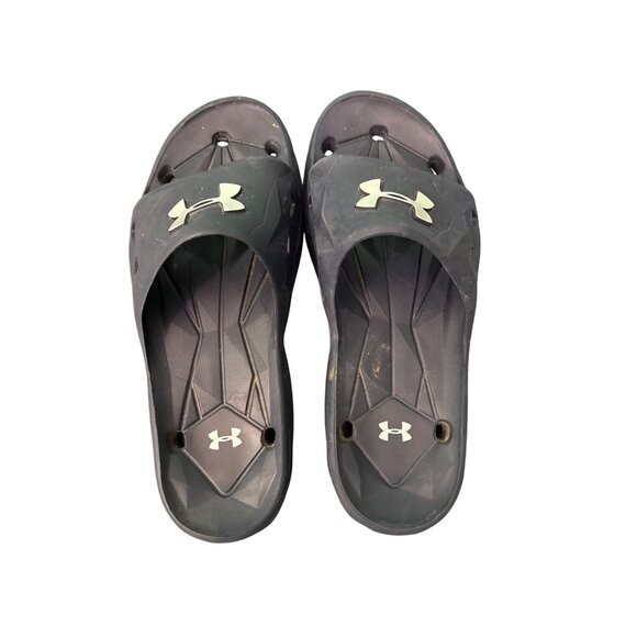 Under Armour Mens M8 Slides Black Slip-On Sandals Lightweight Rubber Casual Wear - Picture 5 of 5